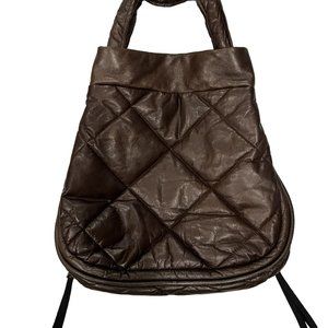 Moncler Brown Quilted Shoulder Bag